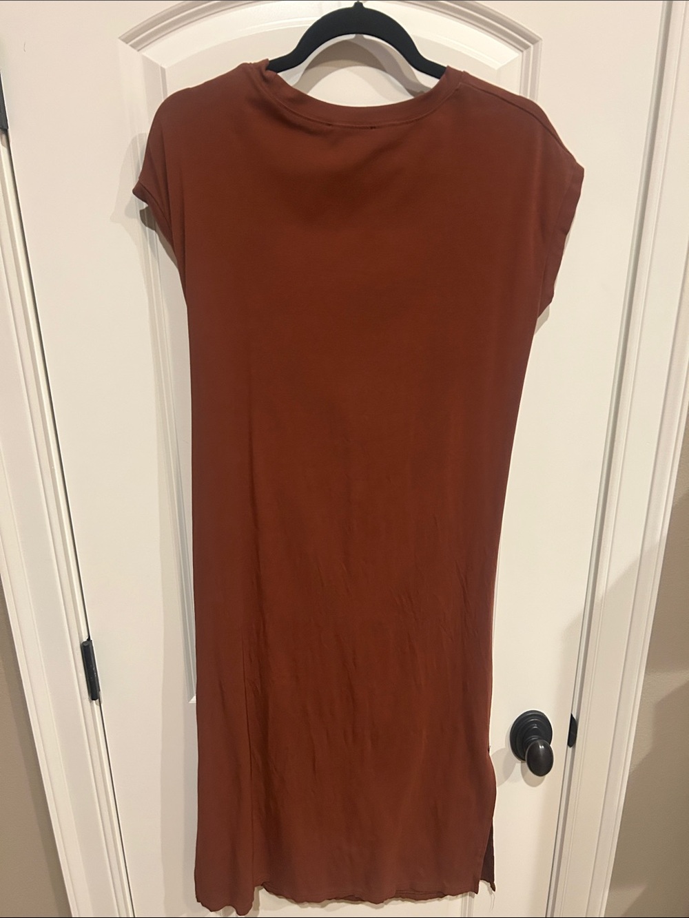 Gracia Rust-Brown Knot Front Dress - Picture 2 of 2